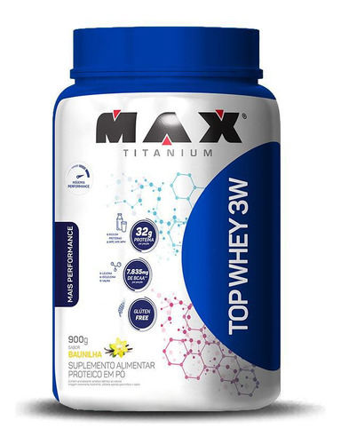 Top Whey 3w 900g + Performance Max Titanium