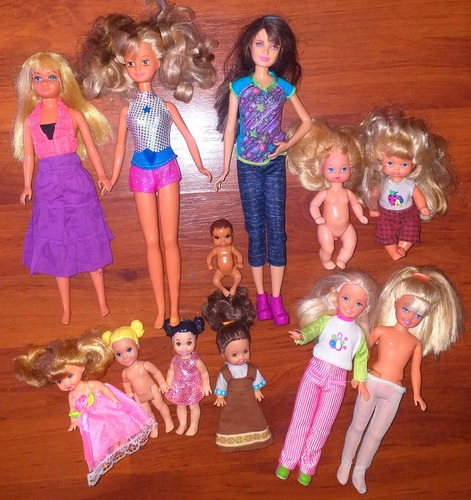 Barbie Lote Hermanitas Y Bebés
