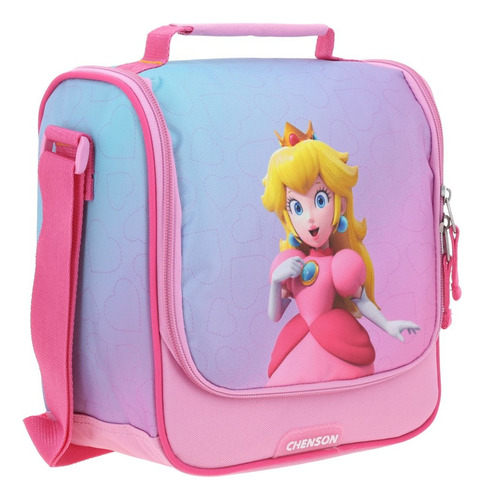 Lonchera Térmica Chenson Mario Bros Peach Kiut 2025 Rosa Liso