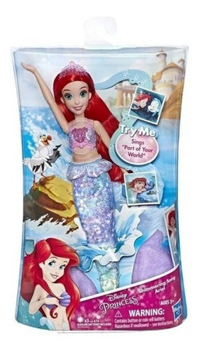 Muñeca Articulada Ariel Melodias Magicas Hasbro E3046 