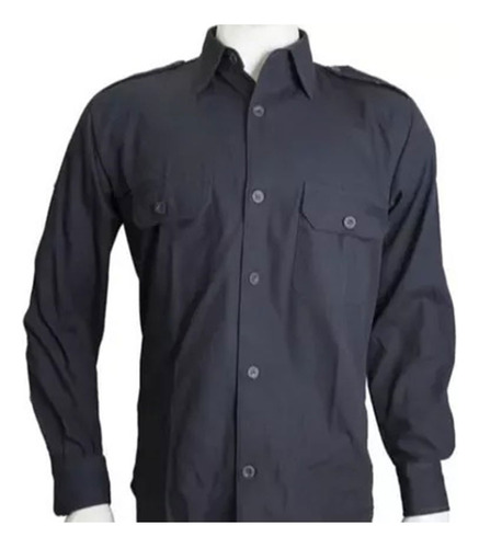 Camisa Dama M/l Rip Stop Antidesgarro Pba Azul Seguridad