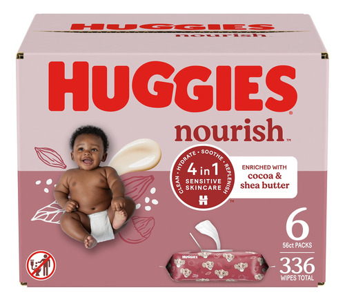 Huggies Toallitas Perfumadas Nourish, 6 Paquetes De Botones