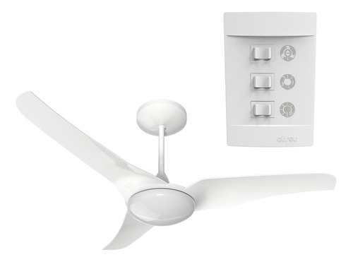 Ventilador De Teto Aliseu Slim Branco Com Controle De Parede