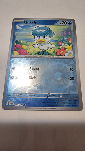 Pokemon Card Game  Quaxly 052