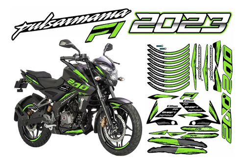 Pulsar Ns 200 Pulsarmania 2023 Fi Calcomanias Stikers 