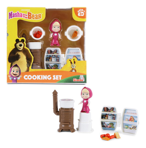 Juguete Muñeca Figuras Masha Y El Oso Playset Cocina