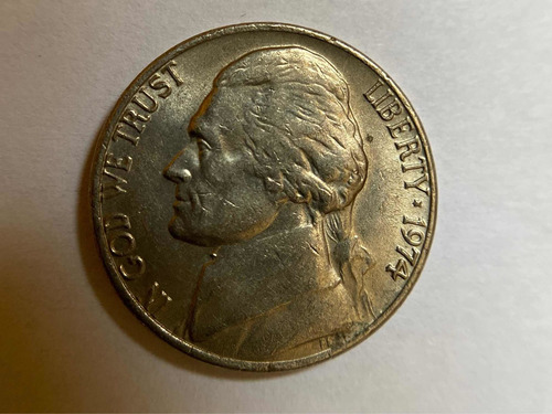 Moneda De 5 Centavos Jefferson 1974 Envió Gratis