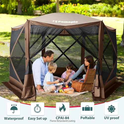 Pamapic 12 X 12 Pies Camping Portable Pop-up Gazebo, Carpa D