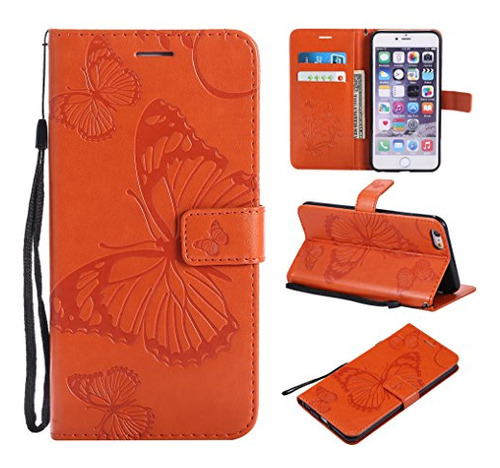 Techcircle iPhone 6s Plus / 6 Plus Wallet Cas Premium Pu Pi