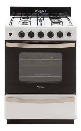 Cocina Whirlpool Wfb57dw Multigas 4 Hornallas  Blanca 220v