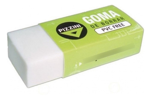 Goma De Borrar Pizzini Pack X 10 Blanca Tecnica Grafito