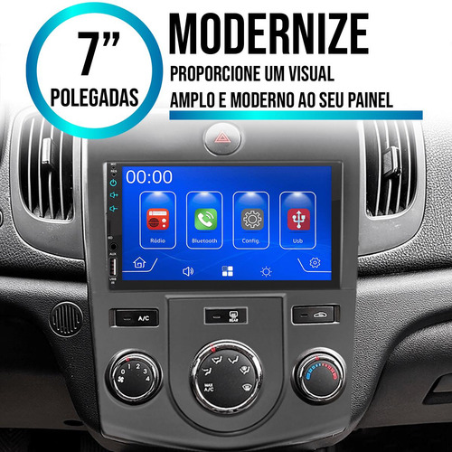 Kit Multimidia Mp5 Cerato 09 10 11 12 13 + Câmera E Moldura