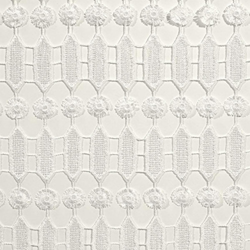 Amelia Macrame Grommet Panel, 54 X 63 , White Color Blanco