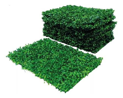 10 Pzas Muro Verde Follaje Artificial Sintentico 60x40 Cm