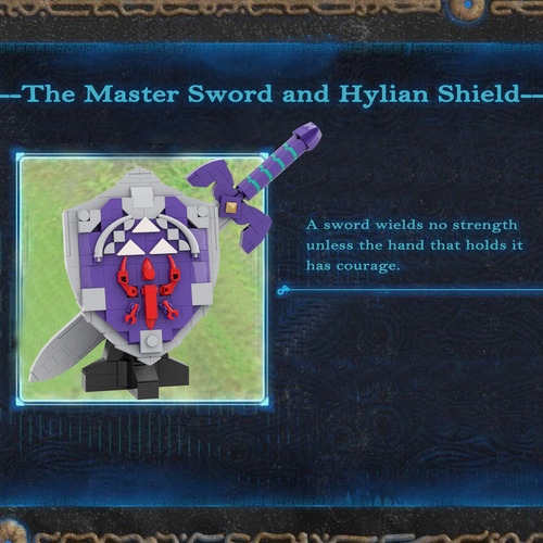 Set De Bloques De Construcción Hylian Shield, Decoración Del