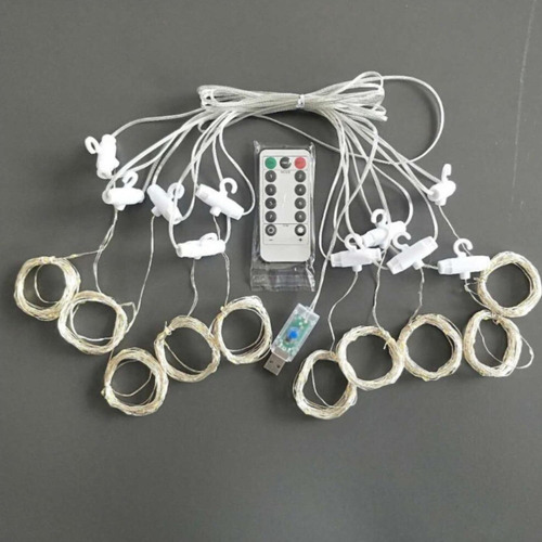 Imagen 5 de 10 de Cortina Led 3x3 Mts 300 Multicolor Boda Usb Navidad