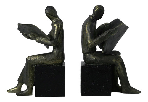 2 Piezas Libro Del Lector Termina De La Oficina Escultura