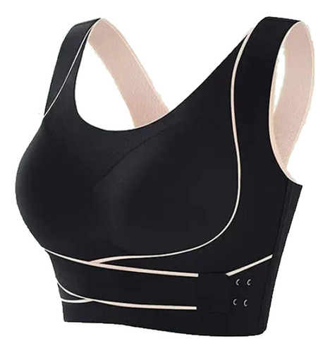 Front Side Buckle Sports Bra Women Shaping Push Up Seamless