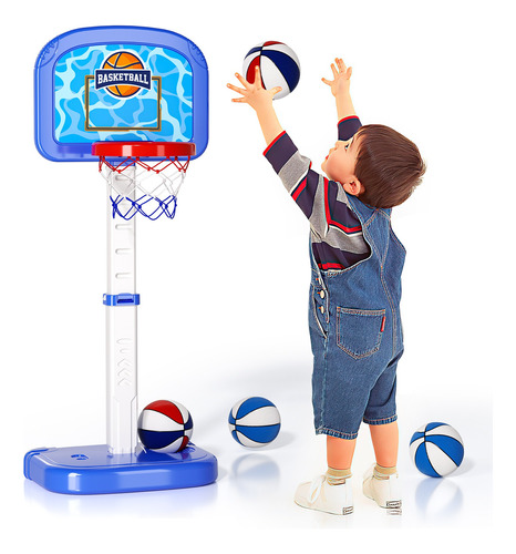 Juego Baloncesto Canasta Inflable Flotante C/ Pelota