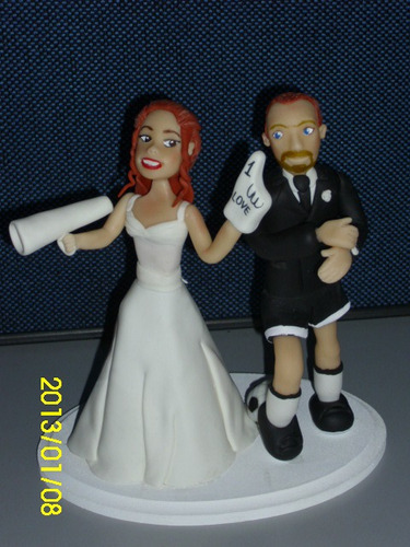 Novios Para Torta De Bodas Estilo Caricatura