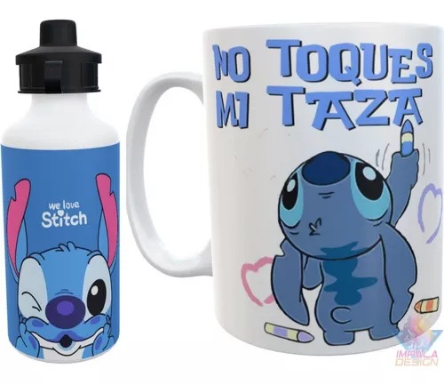 Taza Stitch, No Toques Mi Taza De Plástico