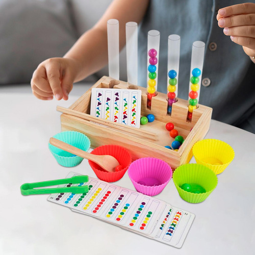 Rainbow Balls In Cups Sorter Game Juego De Cuentas Para