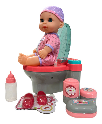 Muñeca Baby Con Sonido Y Accesorios Niñas