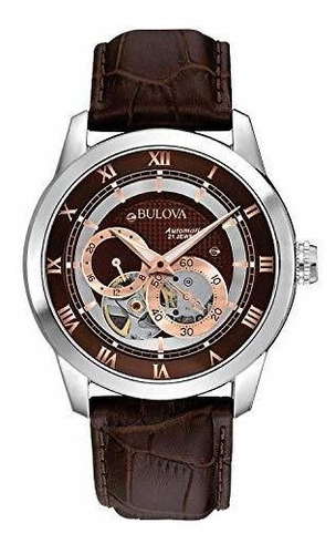 Reloj Bulova Marron 96a120 Serie Bva De Doble Apertura Para