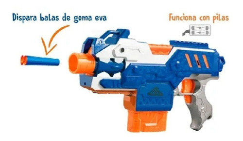 Imagen 1 de 8 de Juguete Arma Pistola Dardos Blaster Niños Babymovil 