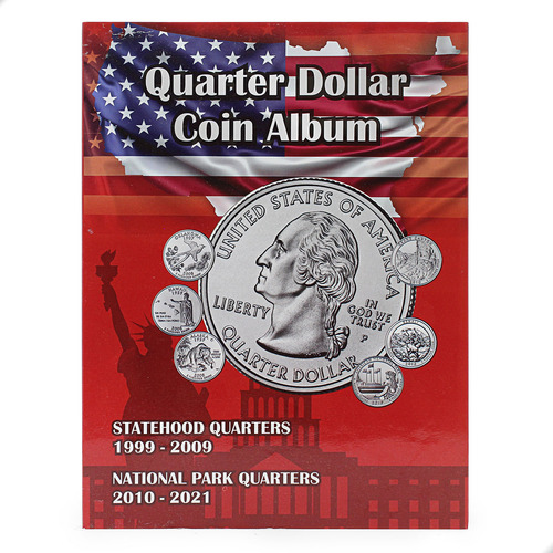 Álbum Duplo Moeda Quarter Dollar 1999 - 2021 Estados Parques