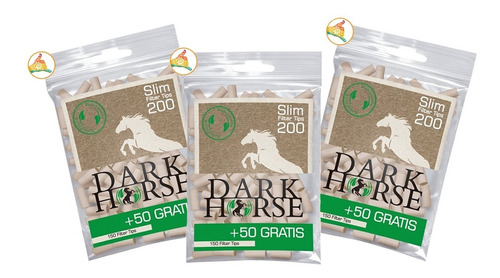 13 Bolsas De Filtros Slim Dark Horse Biodegradable De 200