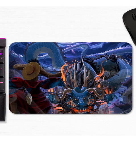 Mouse Pad One Piece Luffy Kaido Art Gamer M