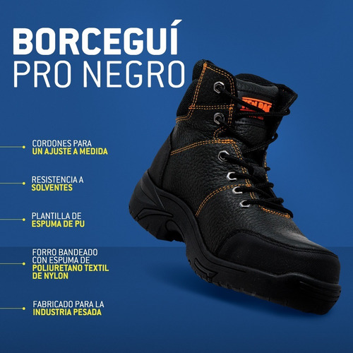 Imagen 8 de 10 de Calzado De Seguridad Ten-pac Borcegui Pro Color Negro