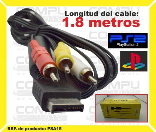 Cable Playstation 2 Conexion Rca Ref: Psa15 Computoys Sas