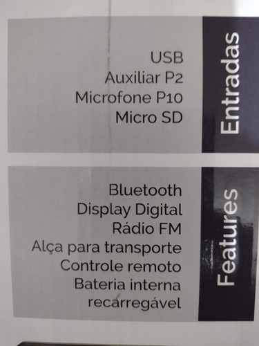 Caixa Amplificada Lenoxx Ca 80 Multiuso Bluetooth Potência 1