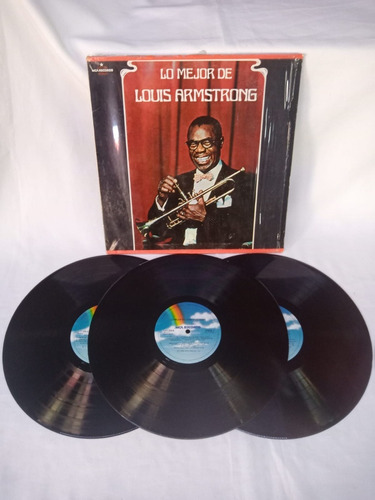 Lp Lo Mejor De Louis Armstrong Album Triple De 1980 Jazz