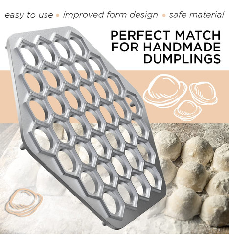 Molde Para Hacer Albóndigas Pelmeni De Aluminio Con 37 Orifi