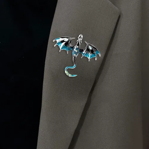 2 Men's Rhinestone Animal Brooch - Elegant Fashion 2 Pcs