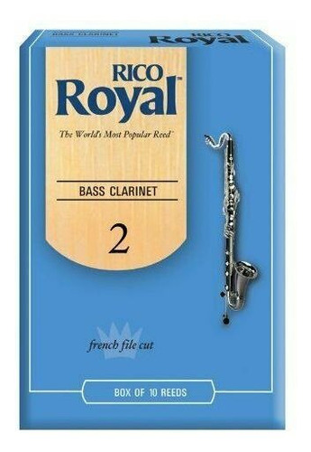 Set De 10 Cañas Para Clarinete Bajo Dureza 2.0 Rico Royal