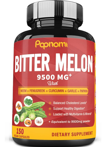 Papnami | Bitter Melon Extract | 9500mg | 150 Vegan Capsules