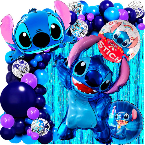 50 Art Globos Stitch Lilo Angela Ohana Decoracion Cumpleaños