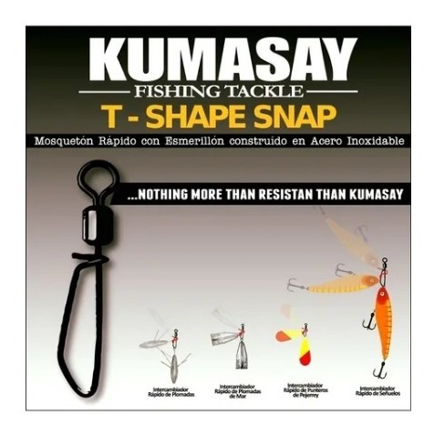 Mosqueton Rapido Esmerillon Kumasay T -shape Snap N° 6 22kg 