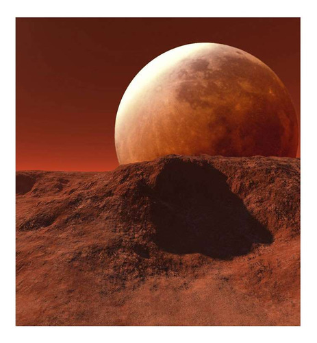 Vinilo 45x45cm Marte Fondo Solar Espacio Estrellas