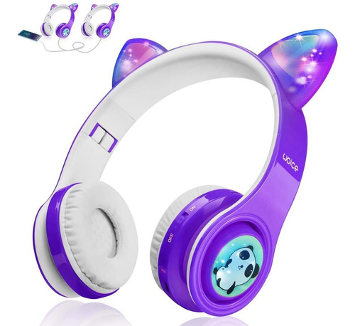 Auriculares Headphones Inalambricos Bluetooth 5.0 Led Nina