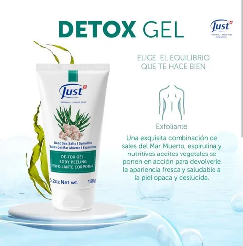 Gel De Tox Exfoliante Corporal Just Mar Muerto Y Espirulina