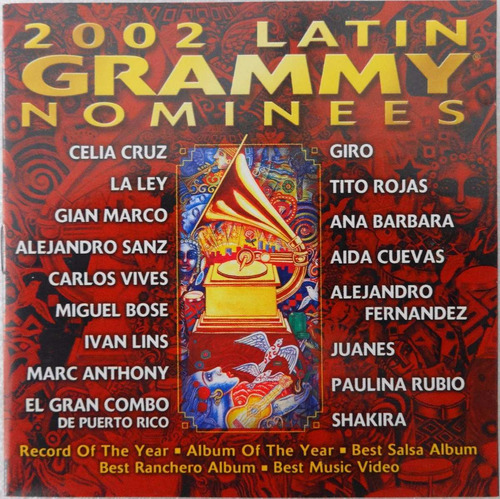 2002 Latin Grammy Nominees Cd