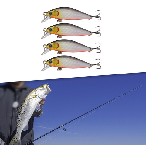 4pcs Fishing Lures Swimbaits Fishing Lures Slow White