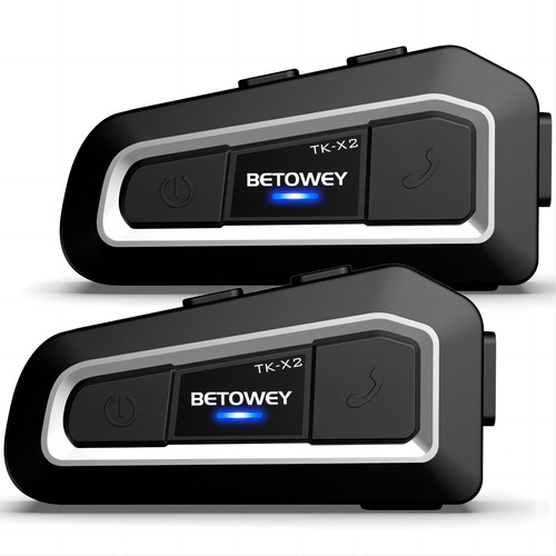 Betowey Paquete De 2 Auriculares Bluetooth Para Casco Tk-x2