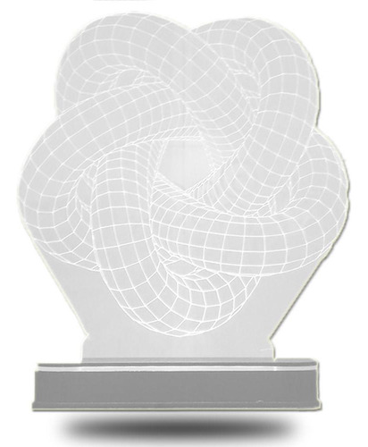 Abajur Em Acrílico Com Led Branco Octopus 3d