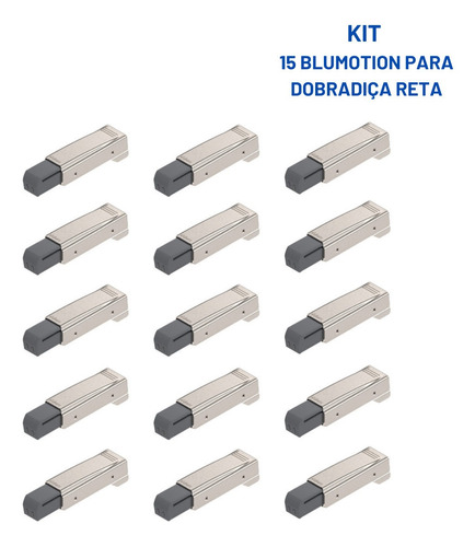 Kit 15 Blumotion Integrado Dobradiça Clip Reta 973a0500 Blum